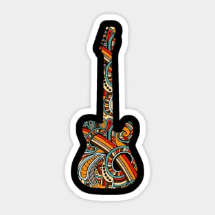 Guitar - Guitarist - Band - Music - Tee-Shirt for Women and Men - Fan-s - Rock - Heavy Metal - Bass-e - Concert Festival Tour Show - Gift - Guitar Sticker